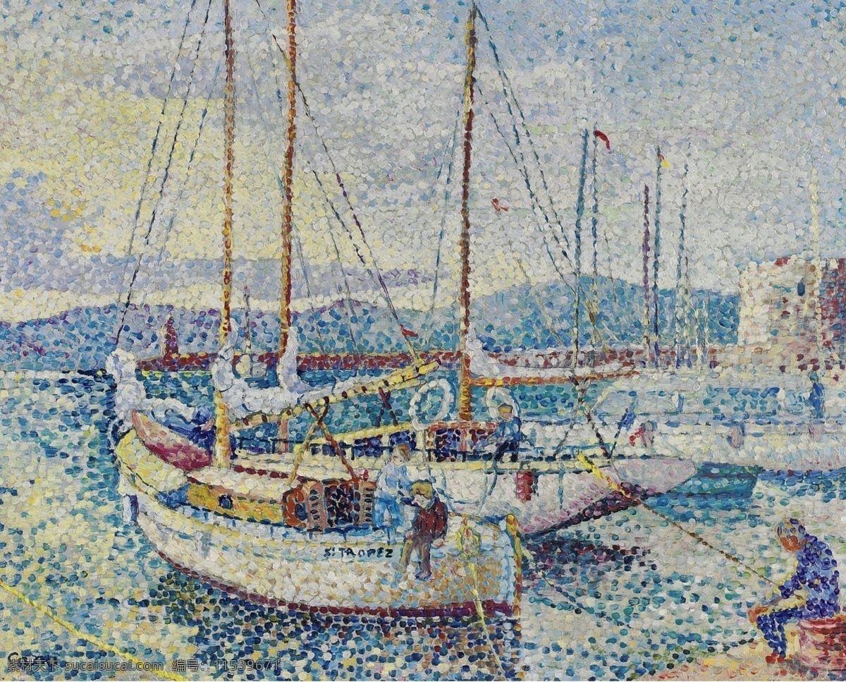 sainttropez 大师 画家 风景画 静物 油画 建筑 装饰画 canu yvonne 人物 高清 西方 国外 现代 家居装饰素材