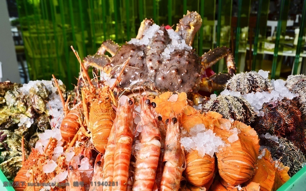 海鲜 对虾 龙虾 海蟹 海胆 海螺 海味 餐饮美食 传统美食
