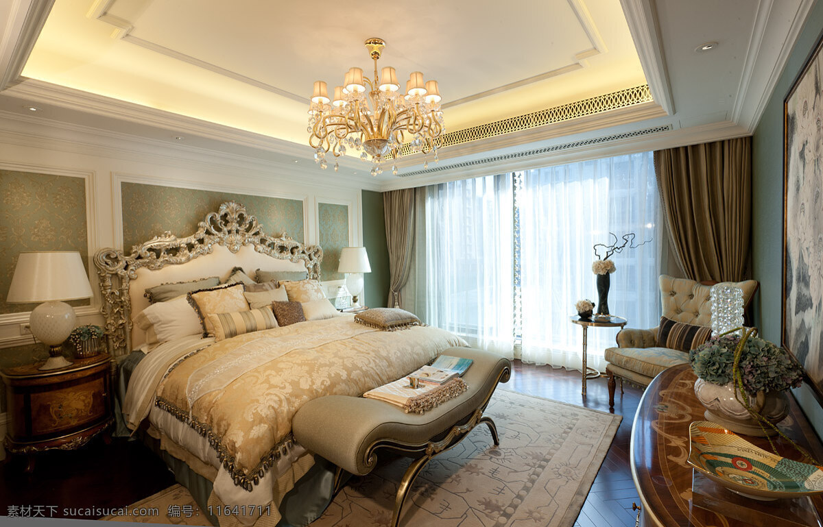 古典 欧式 效果图 卧室 室内设计 软装设计 家居 家具 家装 室内背景 家居装饰 华丽装修