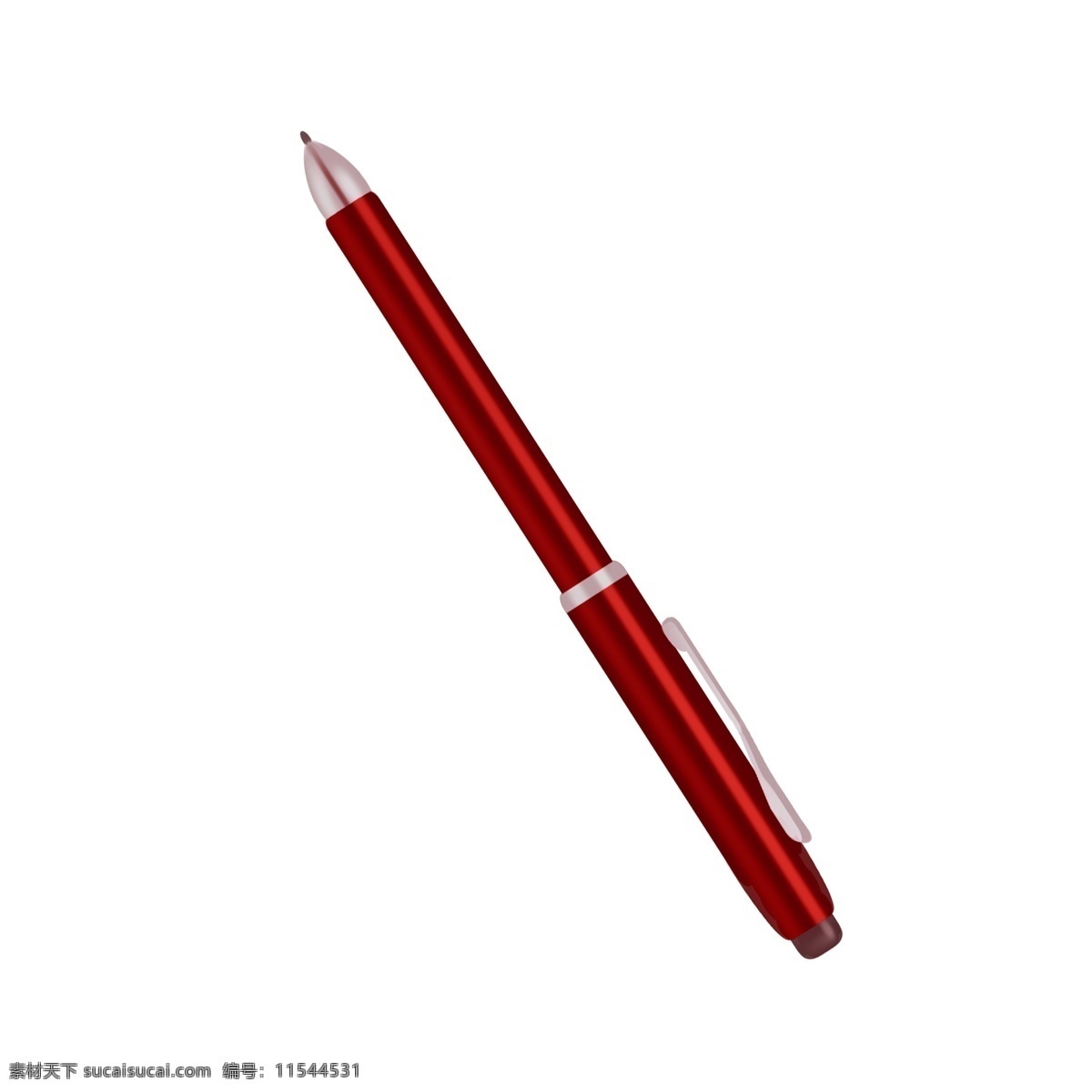红色 圆珠笔 插画 红色的圆珠笔 卡通插画 书写的笔 绘画的笔 记录的笔 写字的笔 圆圆的笔头