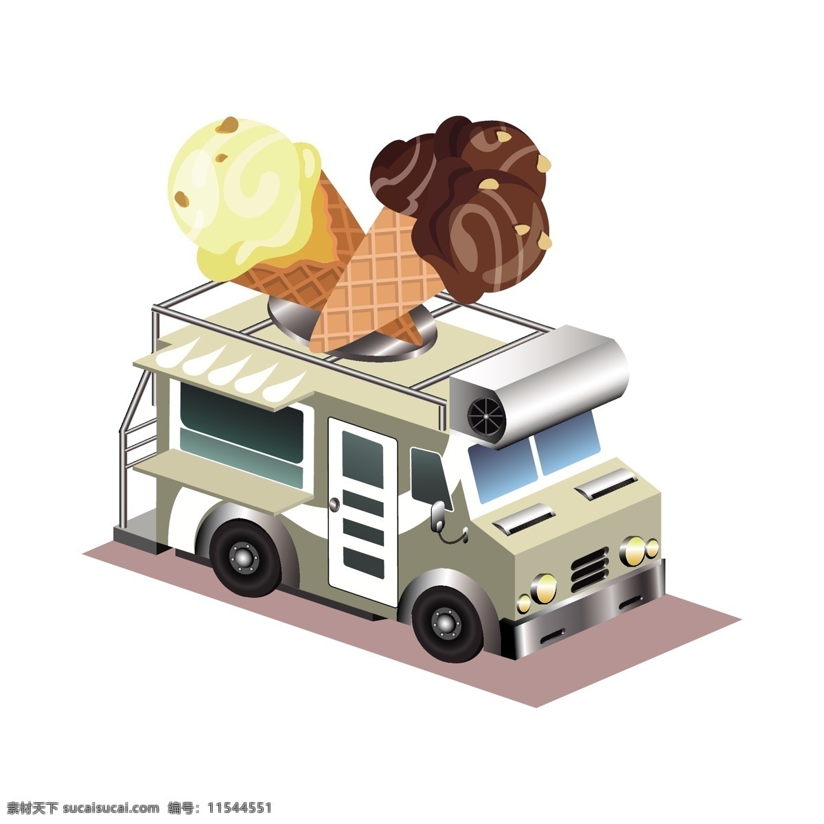 卡通 冰淇淋 球 快餐 车 矢量 卡通冰淇淋 卡通的冰淇淋 冰淇淋快餐车 快餐车 卡通的快餐车
