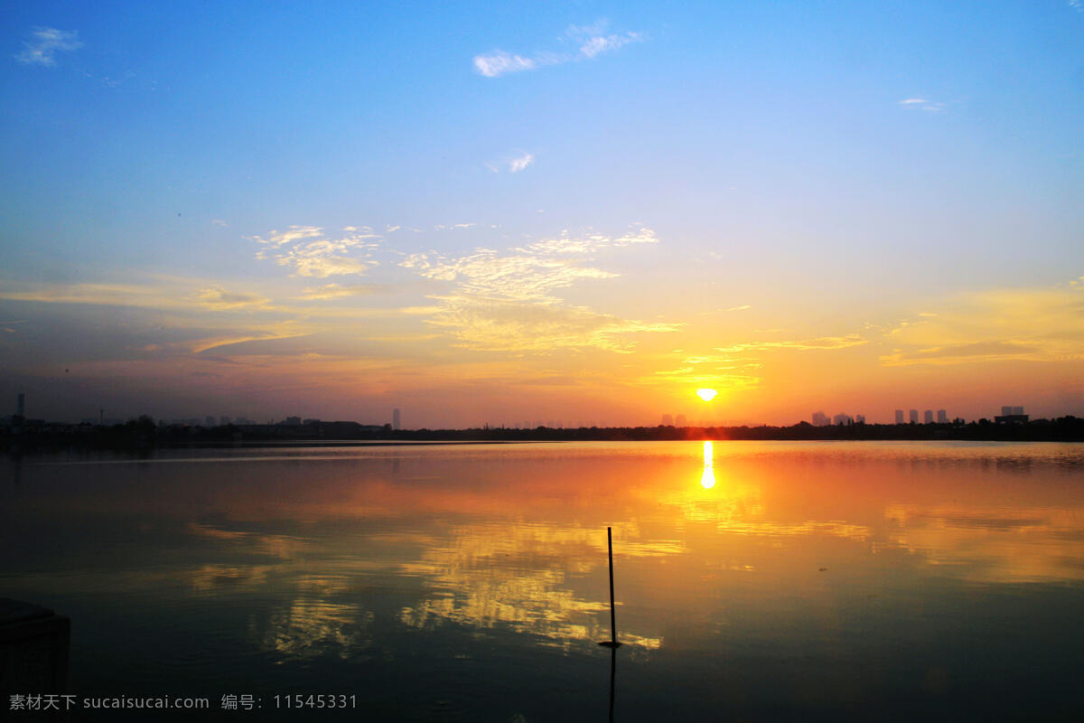 湖北 汤逊湖 日出 风景