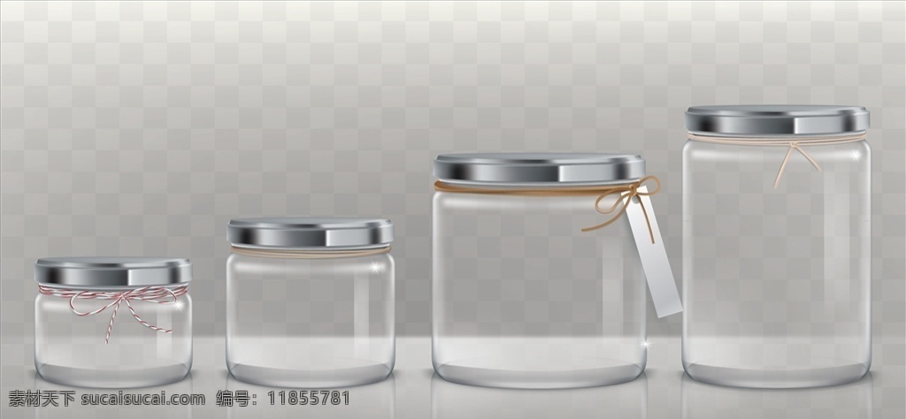 透明 玻璃 罐 矢量 透明玻璃罐 玻璃罐矢量 玻璃罐素材 大中小玻璃罐 玻璃罐 共享设计矢量 生活百科 生活用品