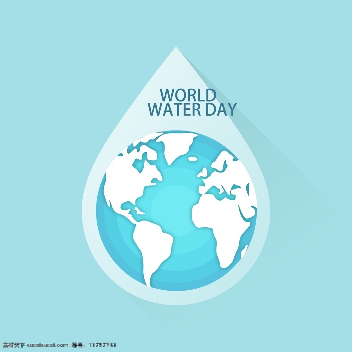 创意 世界 水日 贺卡 矢量 地球 水滴 水资源 world water day 国际水资源日 世界水日 节水 商务金融 商业插画