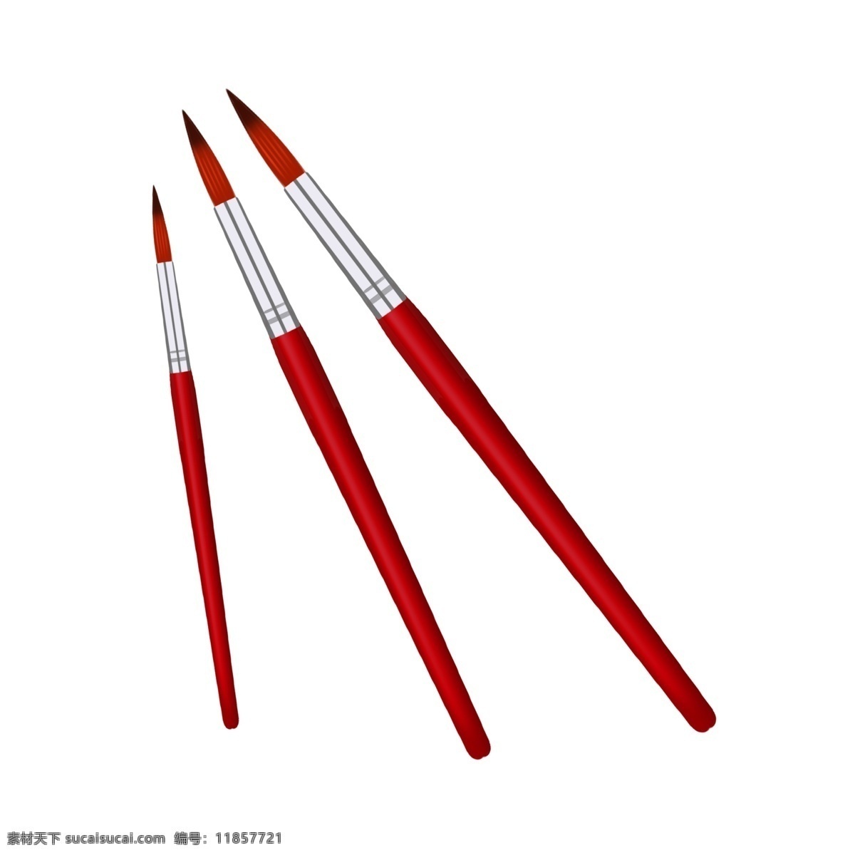 三 支 红色 笔 插画 红色的笔 三支笔 学习用品 创意文具 学习教育 漂亮的笔插画 卡通笔装饰 办公用品