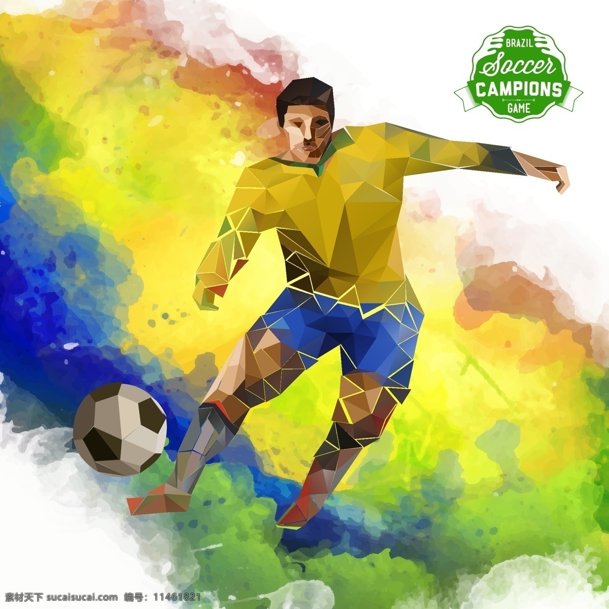 彩色 晕染 背景 足球 运动员 巴西世界杯 体育运动 世界杯 卡通运动员 足球运动员 彩色颜料背景 晕染背景 时尚背景 足球主题 生活百科 矢量素材 白色