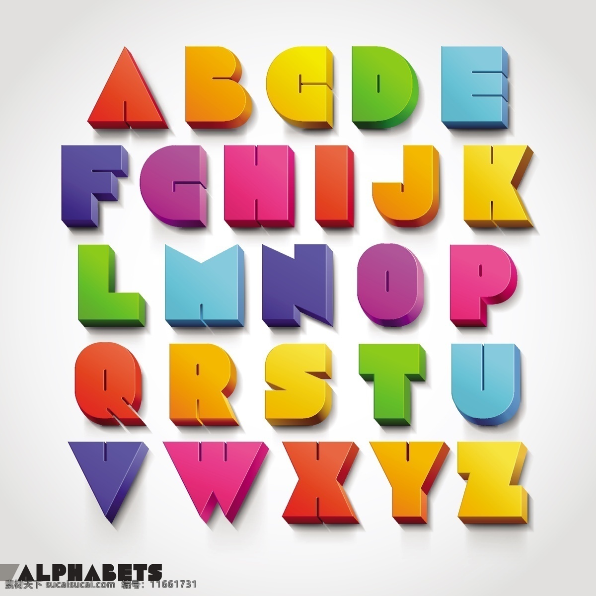 矢量 时尚 装饰 字母 字母设计 模板下载 3d立体字母 数字主题 矢量图 艺术字