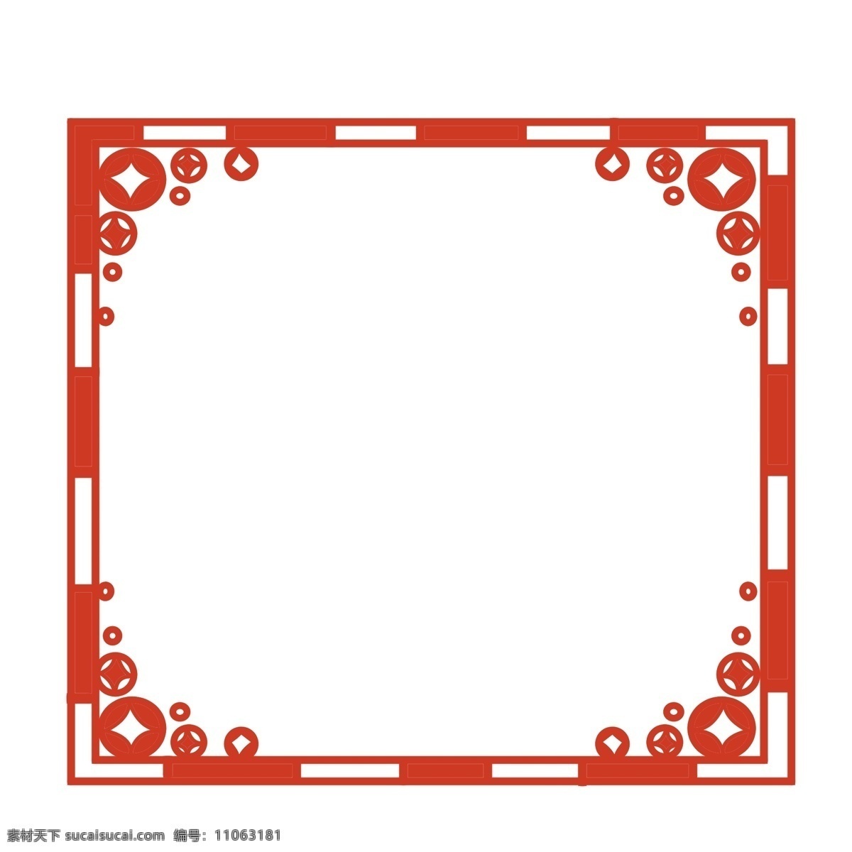 喜庆 铜钱 边框 插画 喜庆钱币边框 铜钱边框 边框插画 喜庆边框 红色喜庆边框 钱币