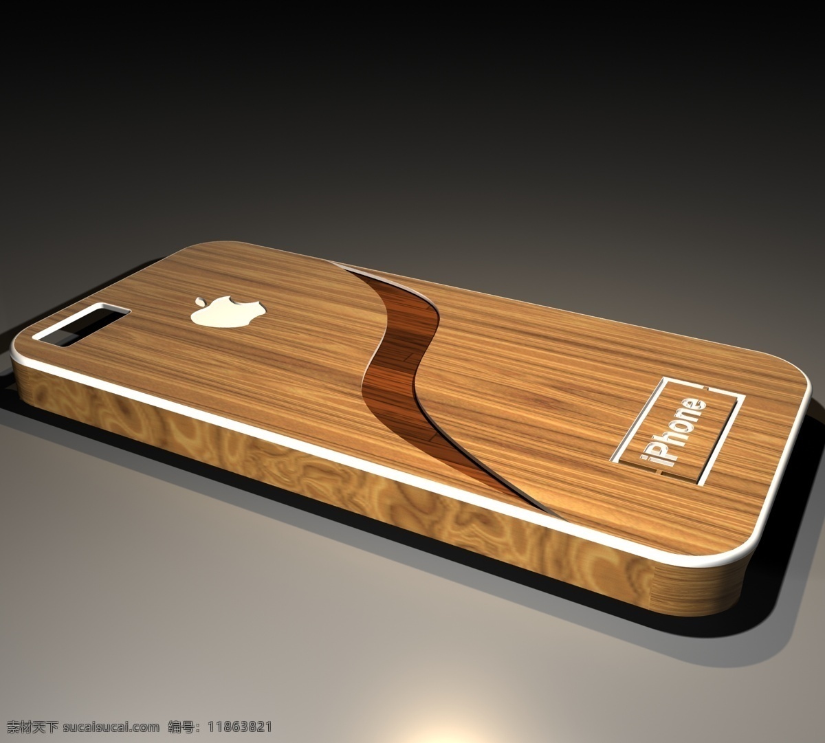 木制 iphone 案件 3d模型素材 建筑模型