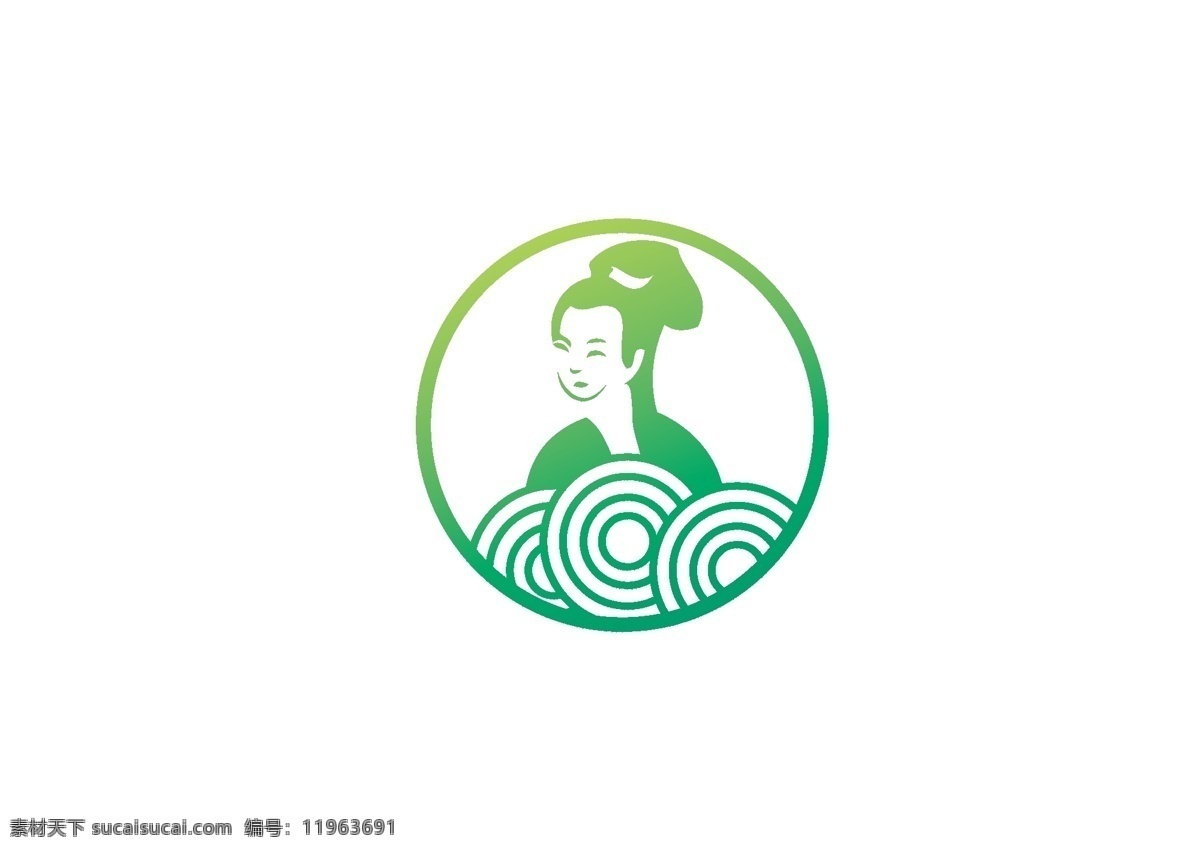 古代女性形象 古装 女性 logo 白色