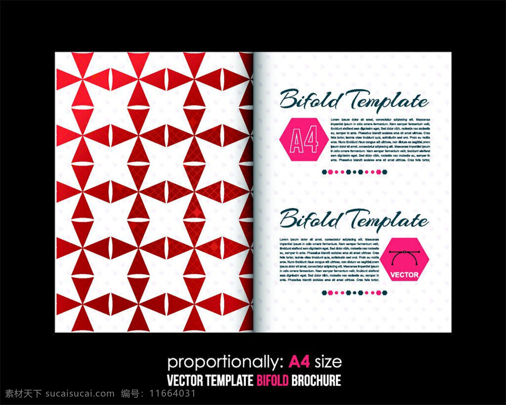 红色 三角形 几何 宣传册 矢量 广告单 宣传册设计