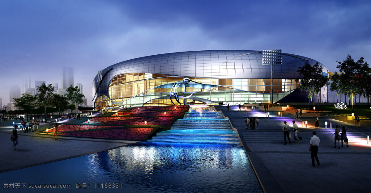 广州演艺中心 建筑 广州 演艺中心 夜景 灯光璀璨 漂亮 建筑设计 环境设计