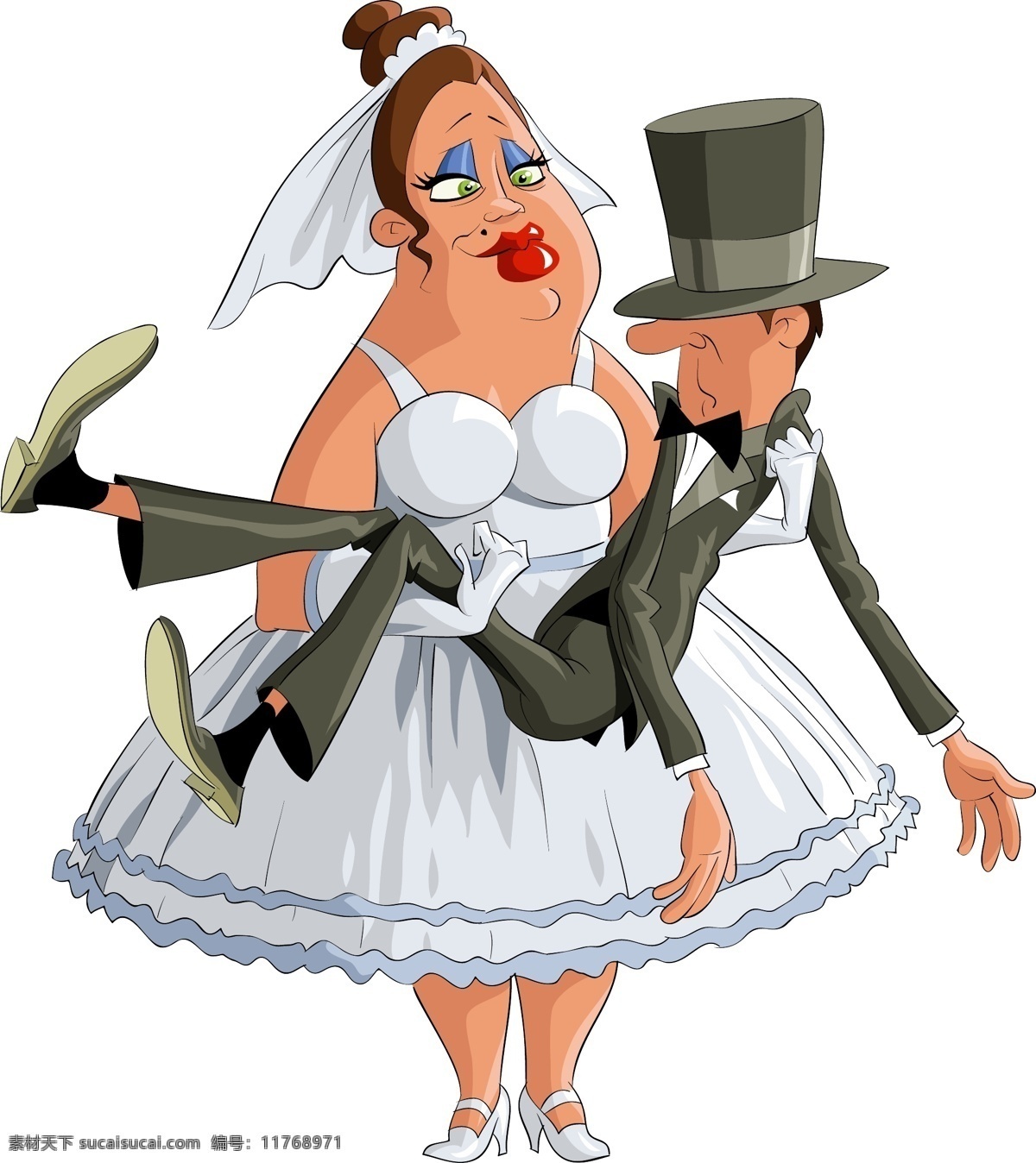 公主 抱 伴侣 插画 矢量 婚礼 新娘 矢量素材 高清 搞笑 装饰图案 设计元素 广告装饰图案