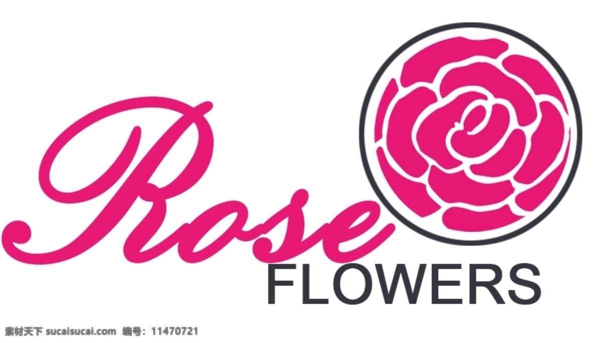 rose 标志 花朵 logo 白色