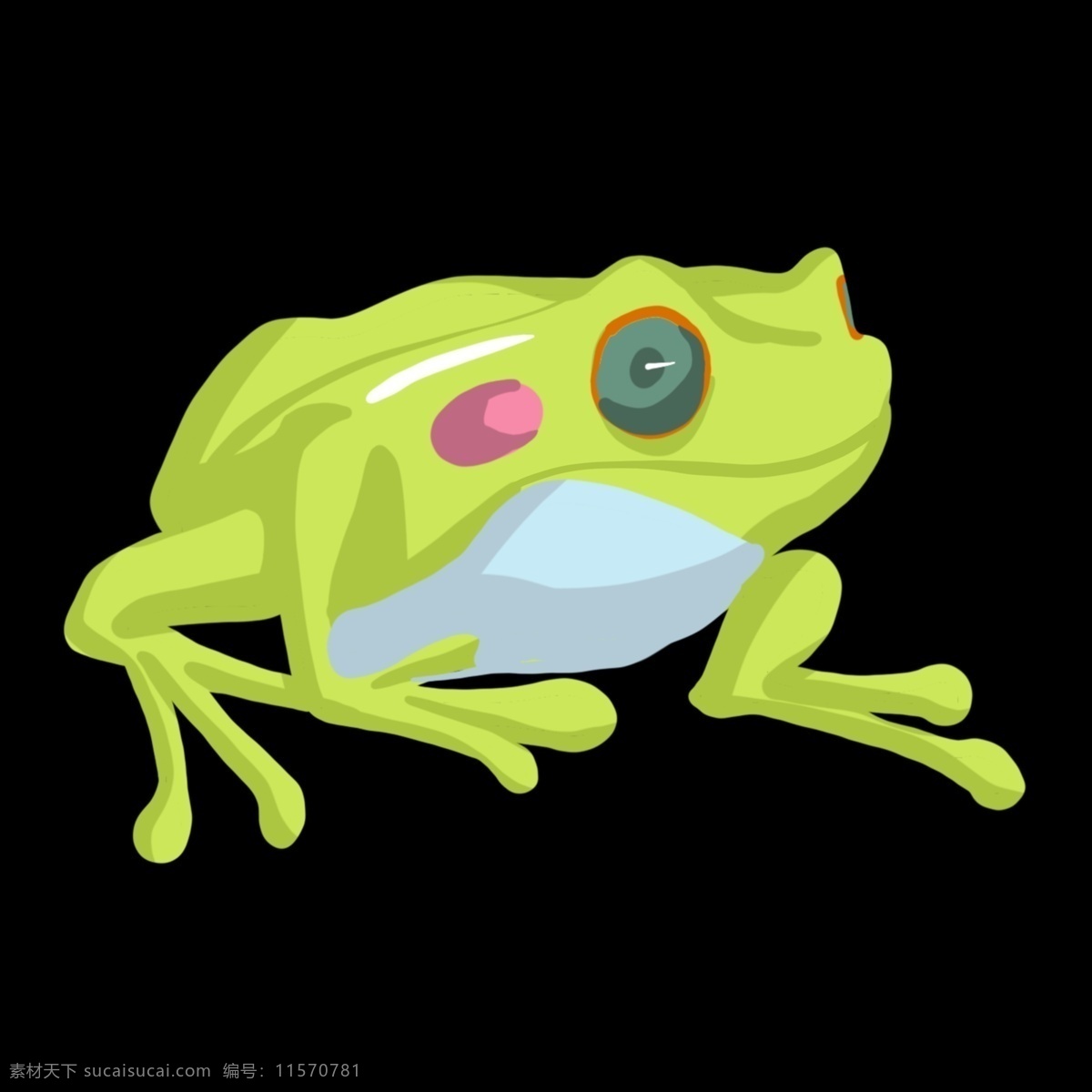绿色可爱青蛙 绿色 昆虫 青蛙