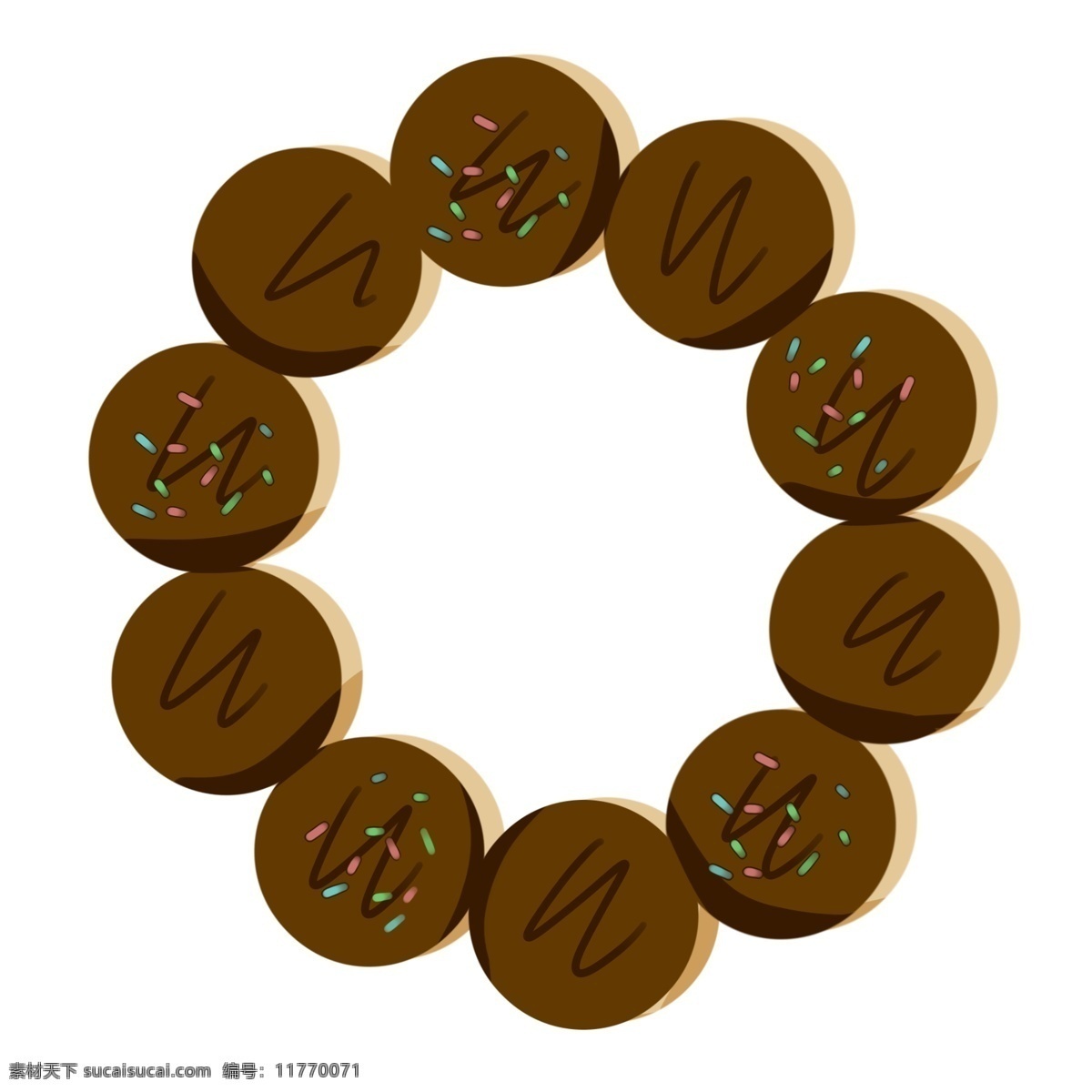 圆形 巧克力 甜甜 圈 插图 巧克力甜甜圈 圆形甜甜圈 黑色甜甜圈 甜甜圈插图 卡通设计 甜品甜甜圈 甜甜圈设计