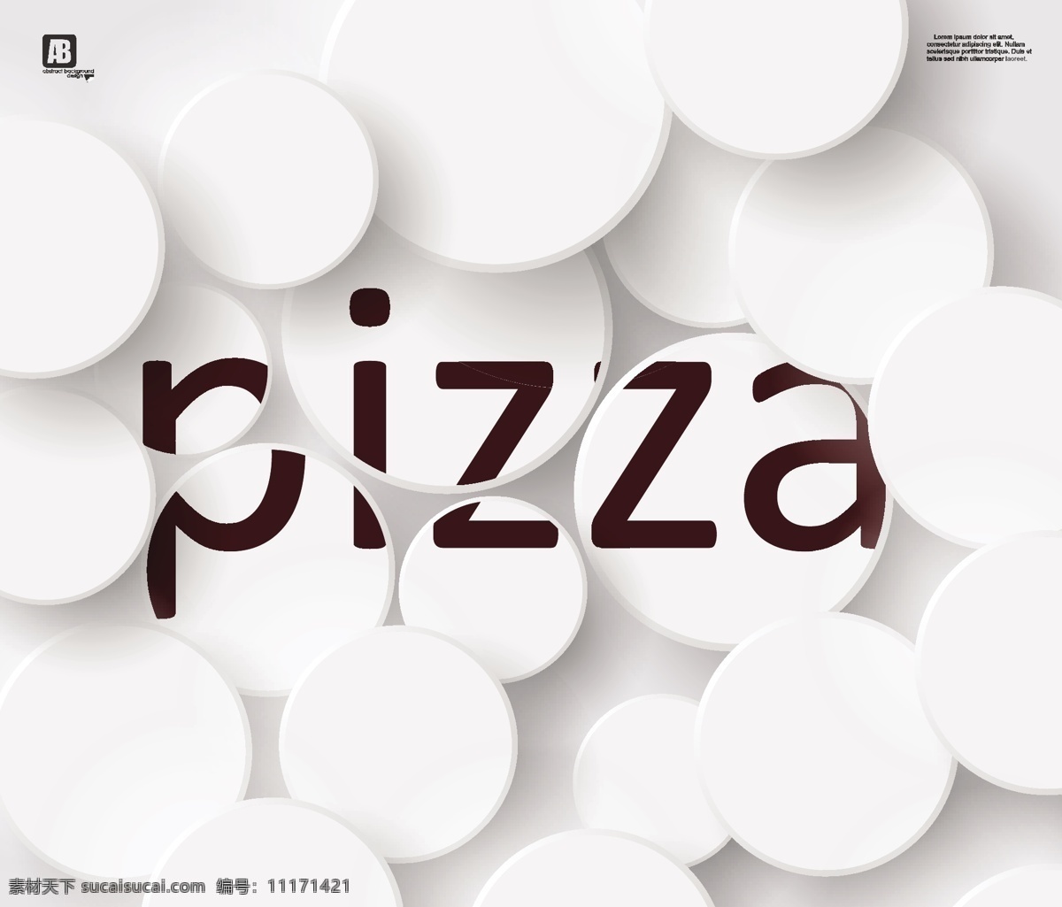 pizza 字母 立体 背景 圆圈 立体背景 立体圆圈 书画文字 文化艺术 矢量素材 白色