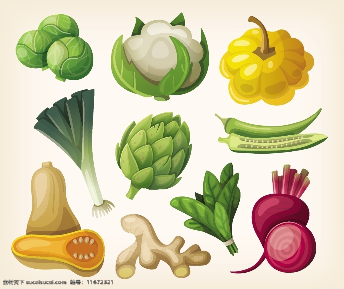 卡通 时尚 蔬菜 矢量图 包菜 卡通蔬菜 卡通时尚蔬菜 日常生活