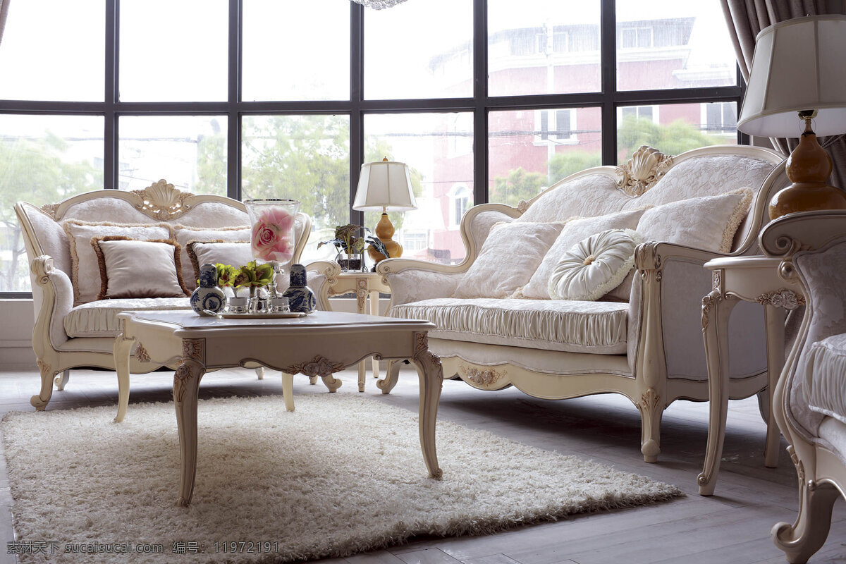 白色 茶几 雕花 家居生活 家具 玫瑰 欧式 沙发 温莎情缘 生活百科 家居装饰素材