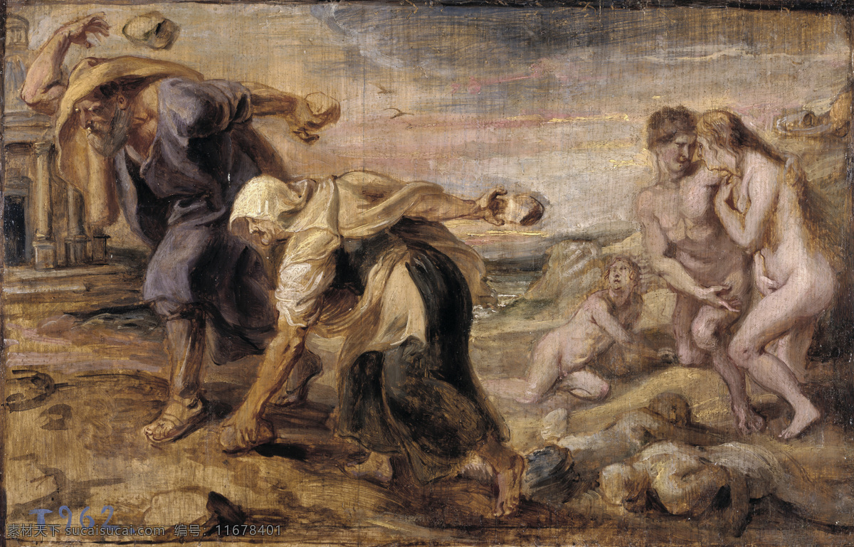 rubens 宫廷 人物 人体 油画 装饰画 paul 德国 画家 彼得保罗 鲁本斯 peter ca pyrrha and deucalion