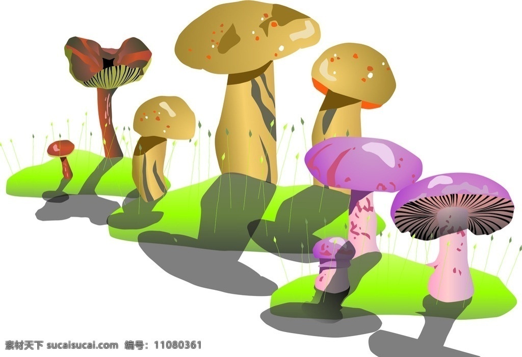 磨菇 蘑菇 卡通 动画 矢量图 儿童画 少儿 简笔画 动漫动画
