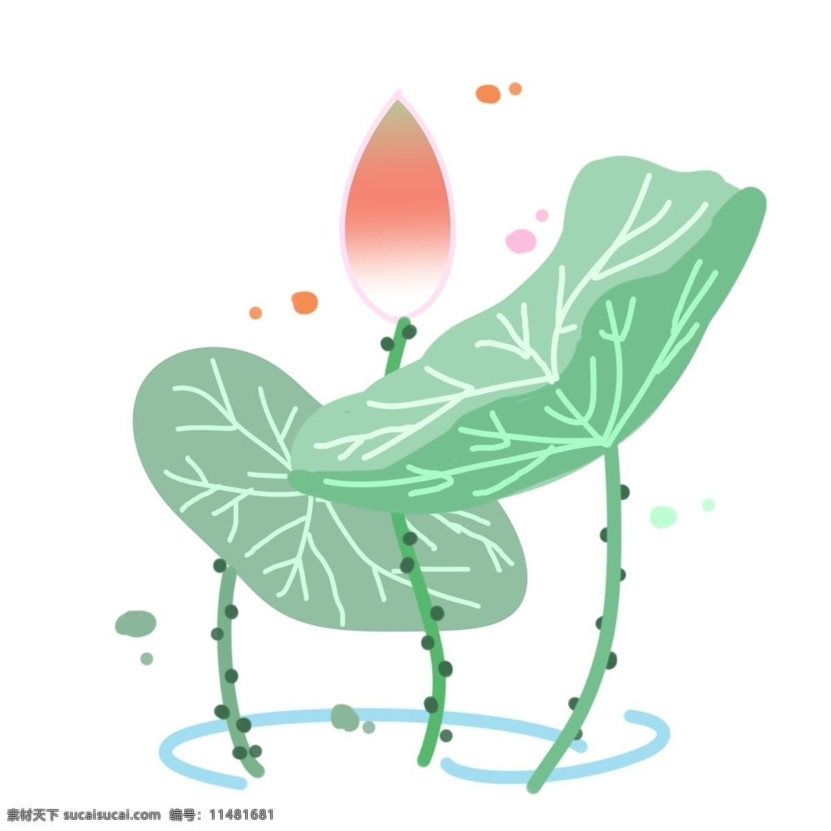 创意 荷花 装饰 插画 创意荷花 绿色的荷叶 漂亮的荷花 立体荷花 卡通荷花 春季荷花 植物装饰