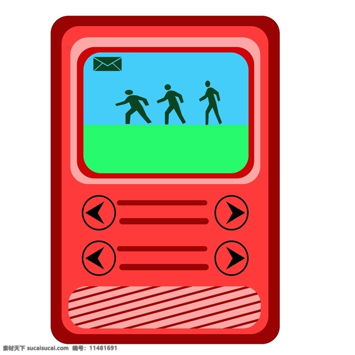 红色 游戏机 插画 红色的游戏机 卡通插画 打游戏 人物游戏机 游戏插画 玩耍 开始游戏