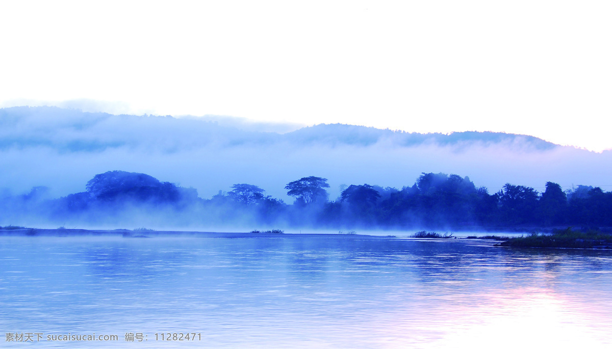 早晨 朦胧 美 自然风景 水塘 白雾 风景 生活 旅游餐饮