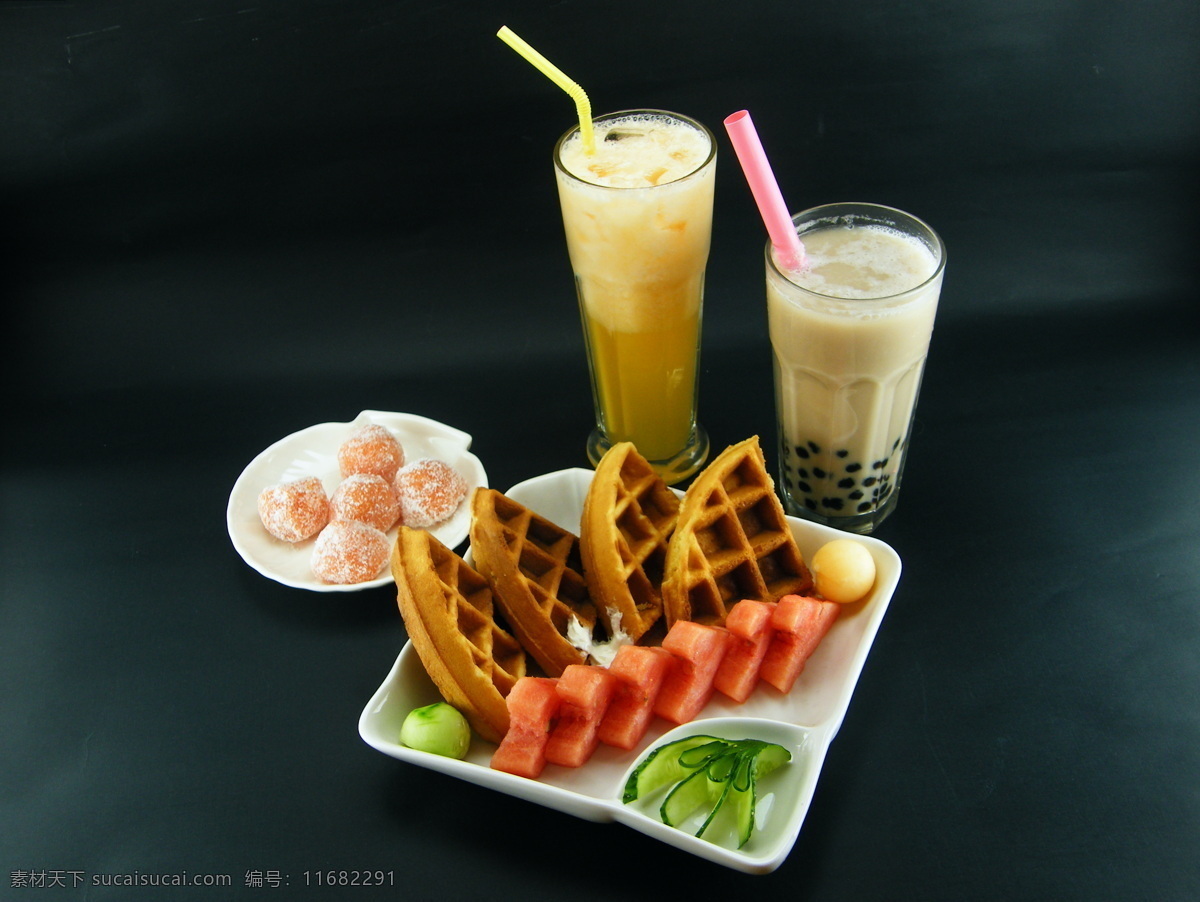 下午 茶 餐饮美食 果汁 松饼 甜点 西餐美食 下午茶 珍珠奶茶 水果茶 班戈 矢量图 日常生活