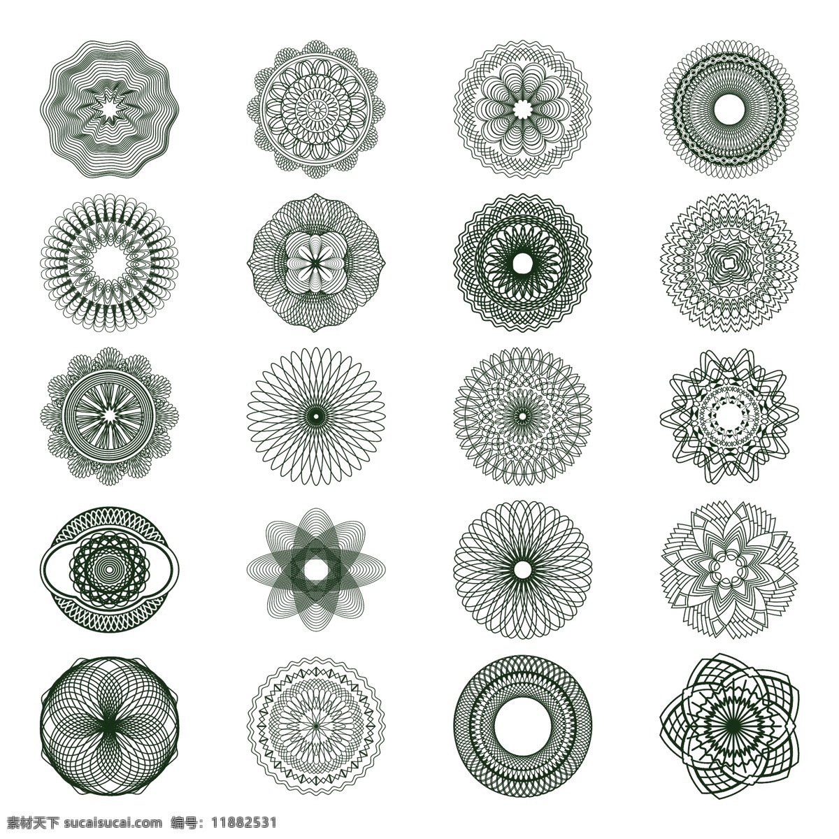 精致 防伪 花纹 矢量图 其他矢量图