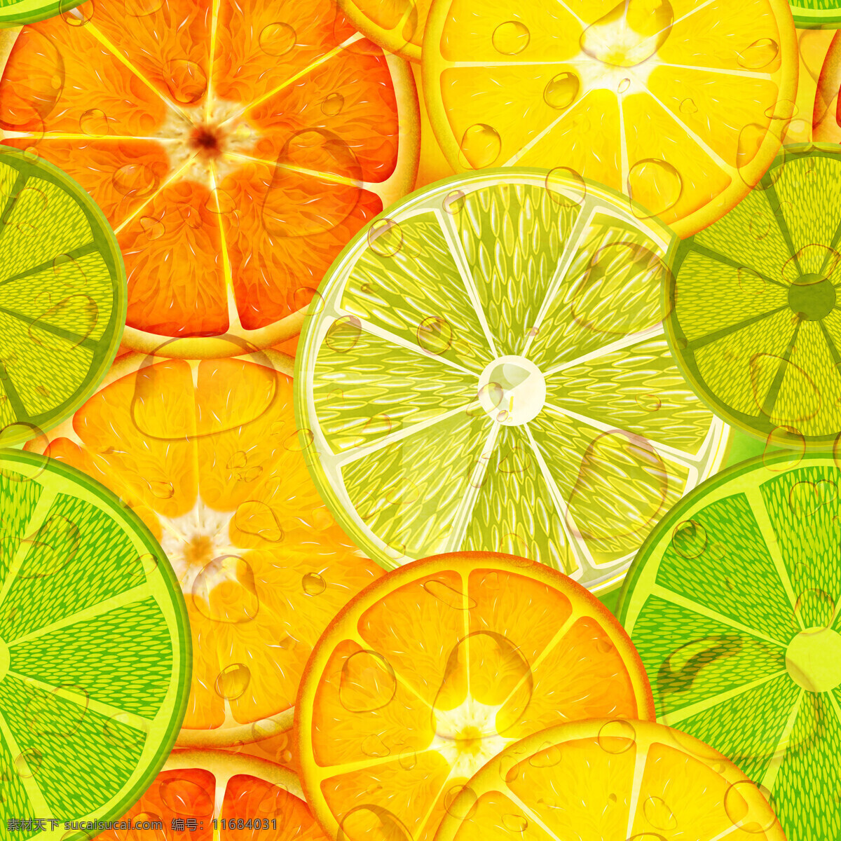 柠檬 橘子 水果 拼图 圆形 设计素材 背景素材 高清图片 背景底纹 背景贴图素材 底纹边框