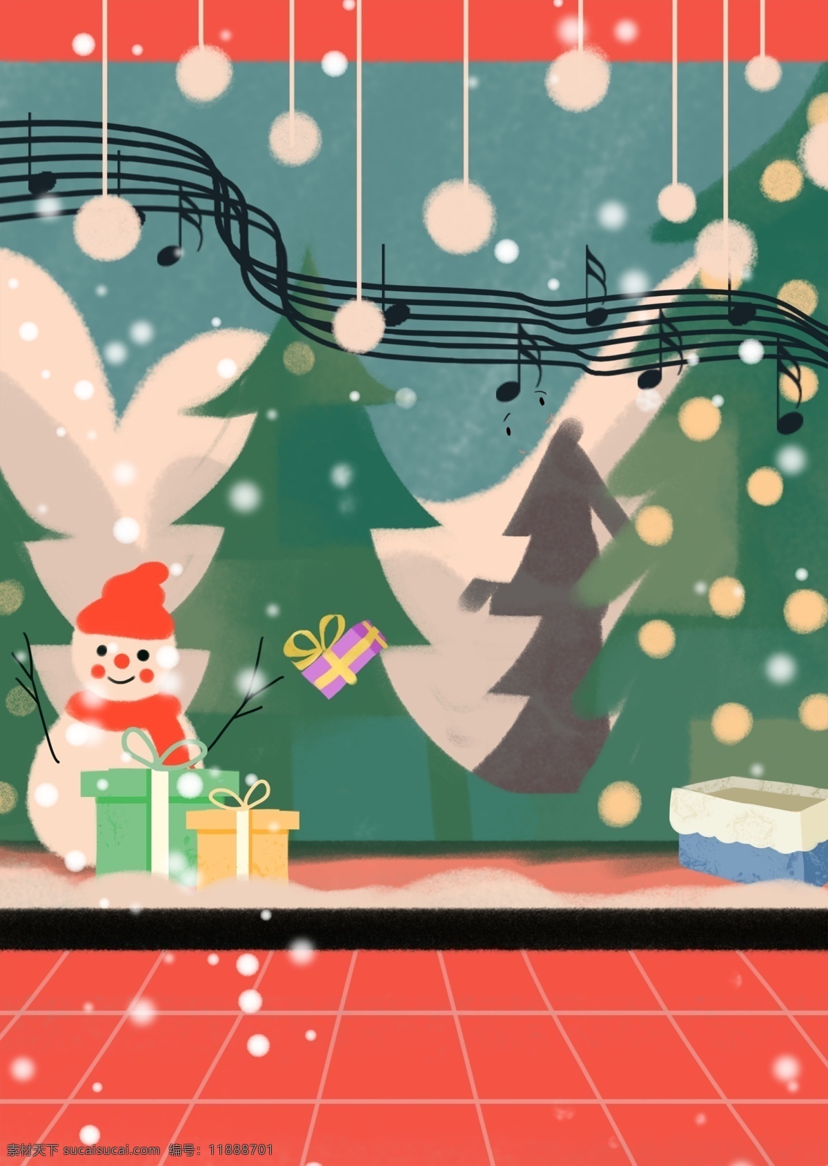 家居 风 扁平 手绘 圣诞节 广告 背景 图 卡通 可爱 圣诞老人 雪花 家居风 雪人 袜子 欢乐 扁平风 广告背景