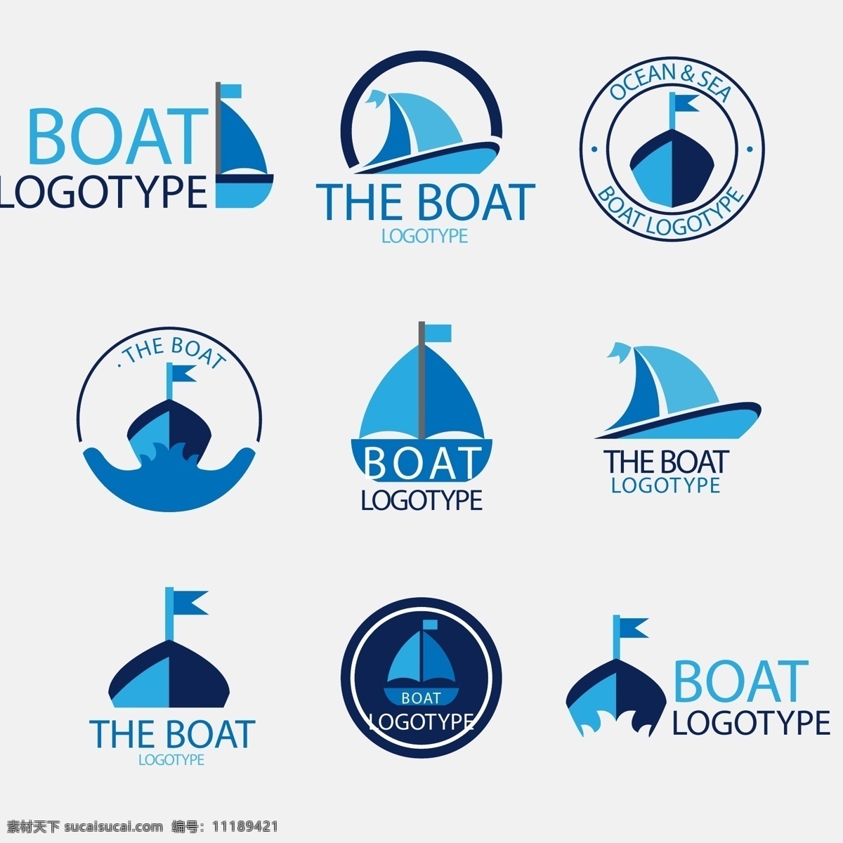 款 蓝色 帆船 标志 矢量 船舶 航海 帆船标志 标志图标 公共标识标志
