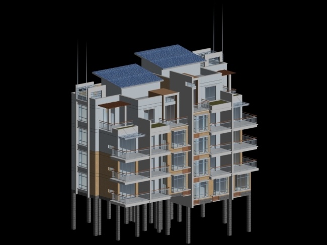 多层 别墅 建筑 模型 3d模型素材 建筑模型