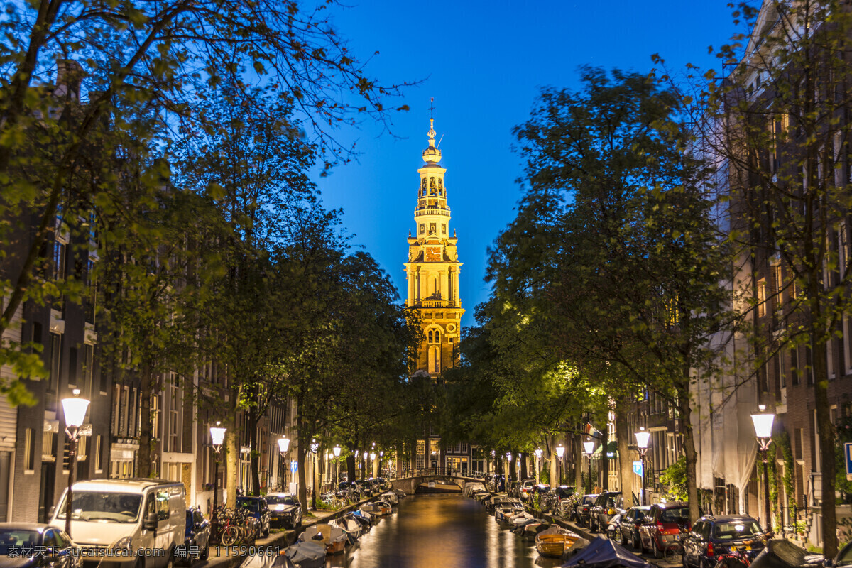 阿姆斯特丹 夜景 荷兰 城市风景 城市夜景 美丽风景 美丽景色 繁华都市 城市风光 环境家居