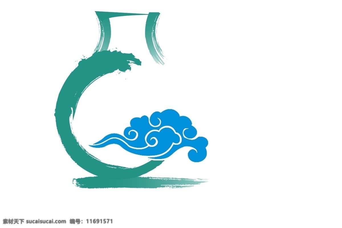 瓷匠logo 瓷 中式风格 logo 云纹