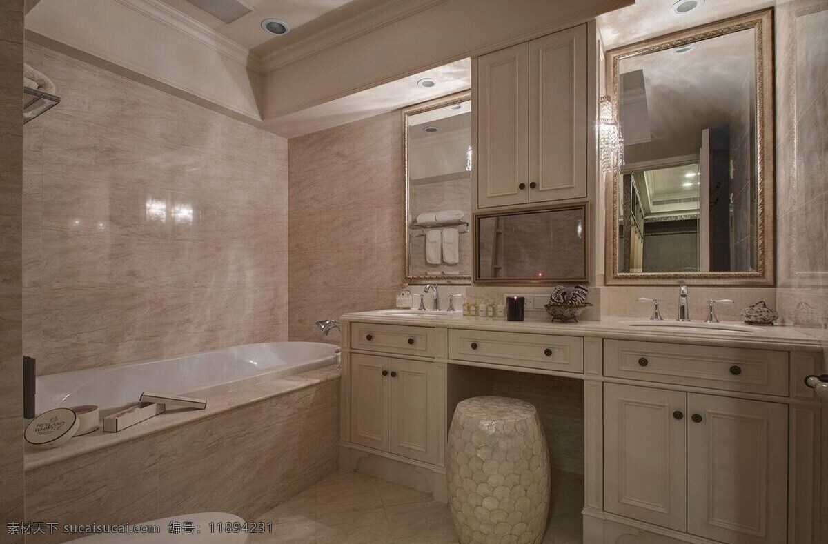现代 时尚 浴室 白色 瓷砖 背景 墙 室内装修 效果图 浴室装修 瓷砖背景墙 白色桌面 白色柜子