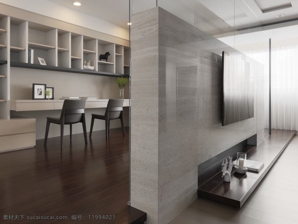 室内 客厅 电视 背景 墙 装修 效果图 灰白色 陶瓷材质 木质地板 简约风格 一字电视架