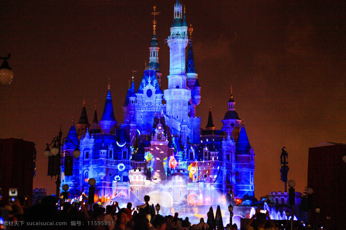 上海 迪士尼 乐园 夜景 城堡 旅游风光摄影 上海风光 旅游摄影 国内旅游 上海迪士尼
