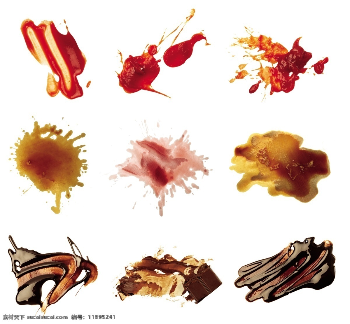 污渍 番茄酱 汤汁 巧克力 飞溅 斑点 ps源文件 特氟龙