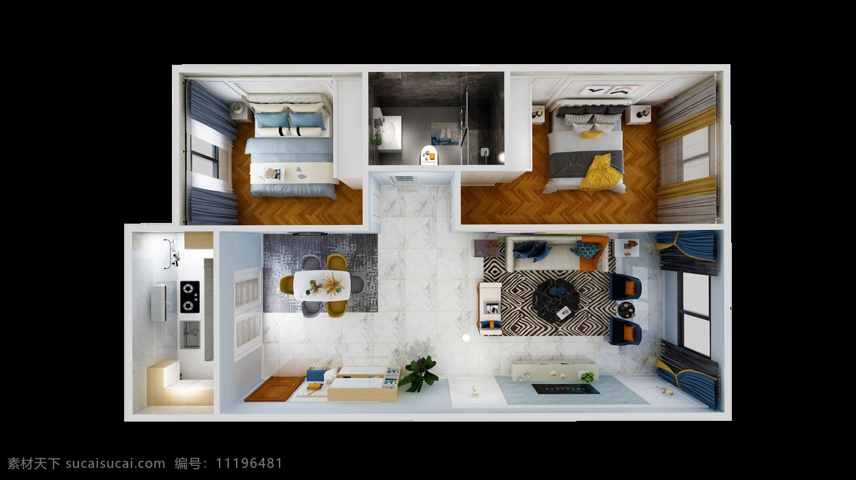 室内 户型 俯视图 户型图 室内装修图 3d设计 室内模型 室内广告设计