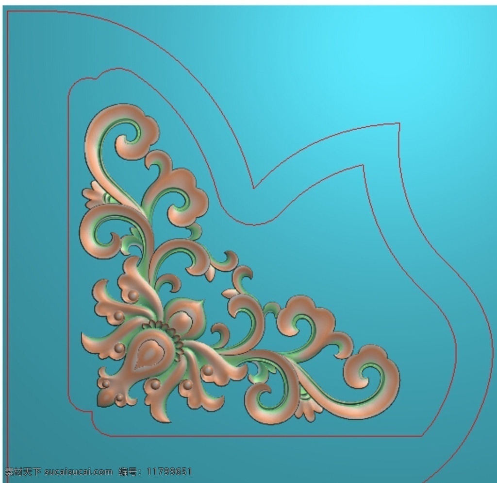 角花 精雕图 浮雕图 灰度图 电脑雕刻图 洋花 共享图 环境设计 家居设计 jdp