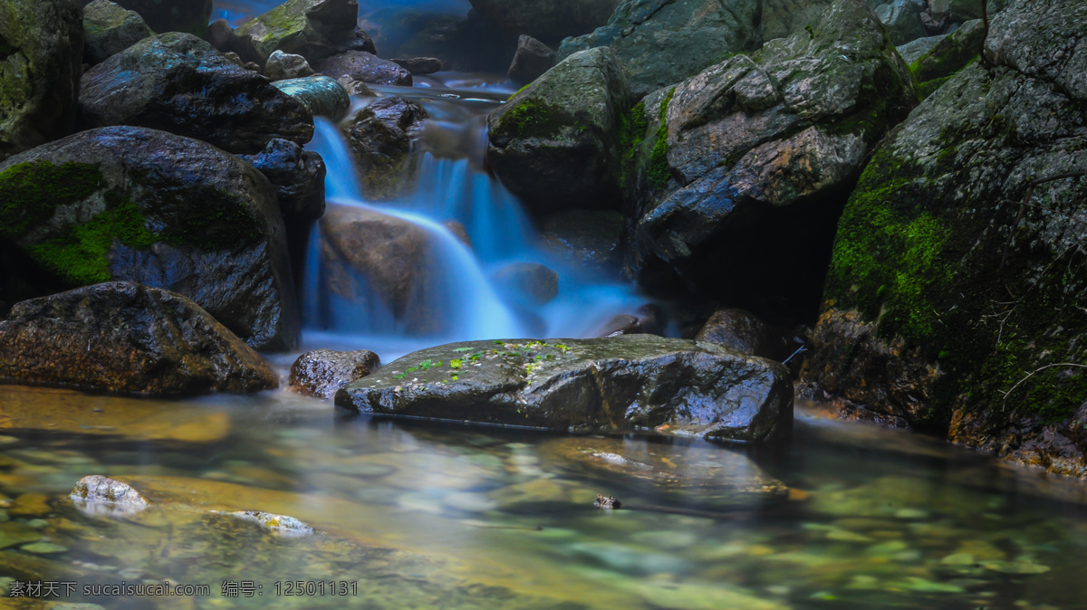 溪水 小溪 瀑布 河流 山 山脉 泉水 石头 自然景观 山水风景