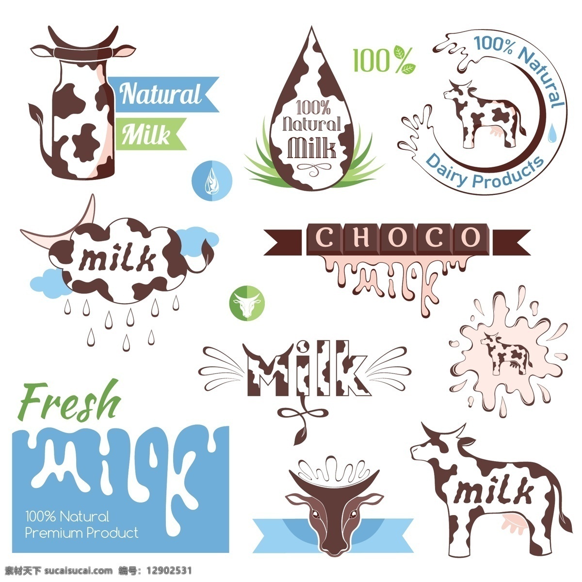 签标贴 牛奶标签标贴 创意标签标贴 羊奶标签标贴 奶制品标签 标贴 原生态牛奶 牧场牛奶 标志图标 其他图标