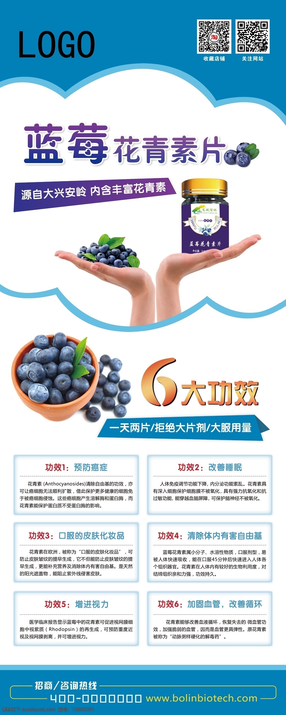蓝莓广告宣传 蓝莓 易拉宝 广告 宣传 展板 招贴设计