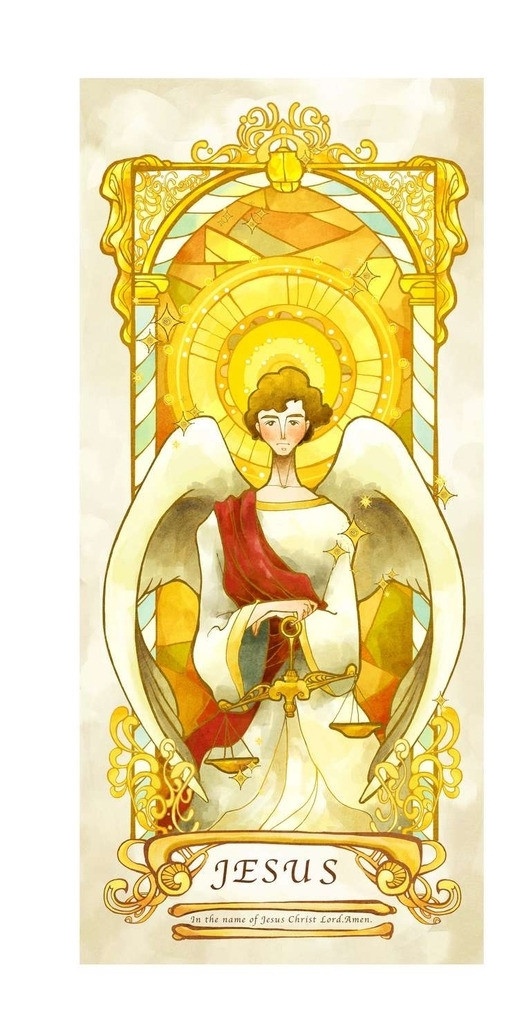 基督天使 天使 耶稣 基督 圣子 十字架 基督教 天主教 宗教 天神 上帝 卡通 漫画 天秤 宝座 分层 源文件