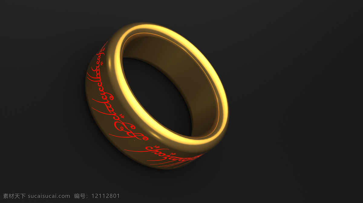 钛 指环 统治 一切 戒指 主 其中 索伦 3d模型素材 其他3d模型