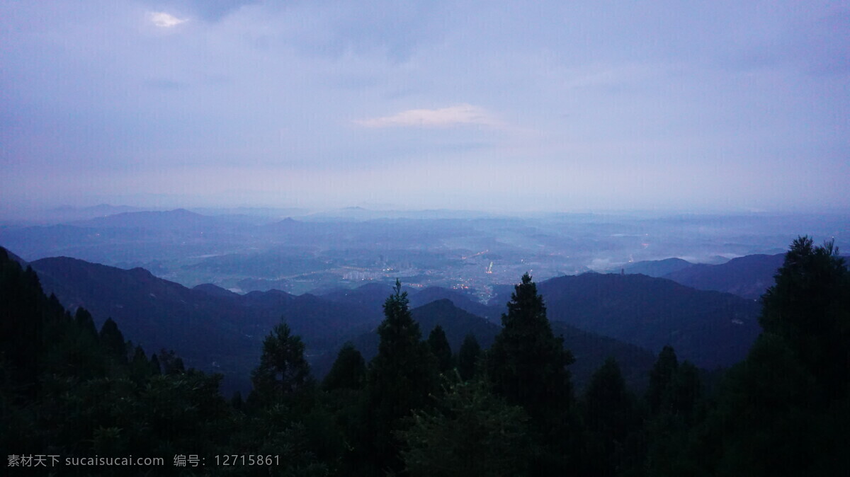 南岳衡山图片 南岳 衡山 凌晨 山 树 夜景 旅游摄影 自然风景