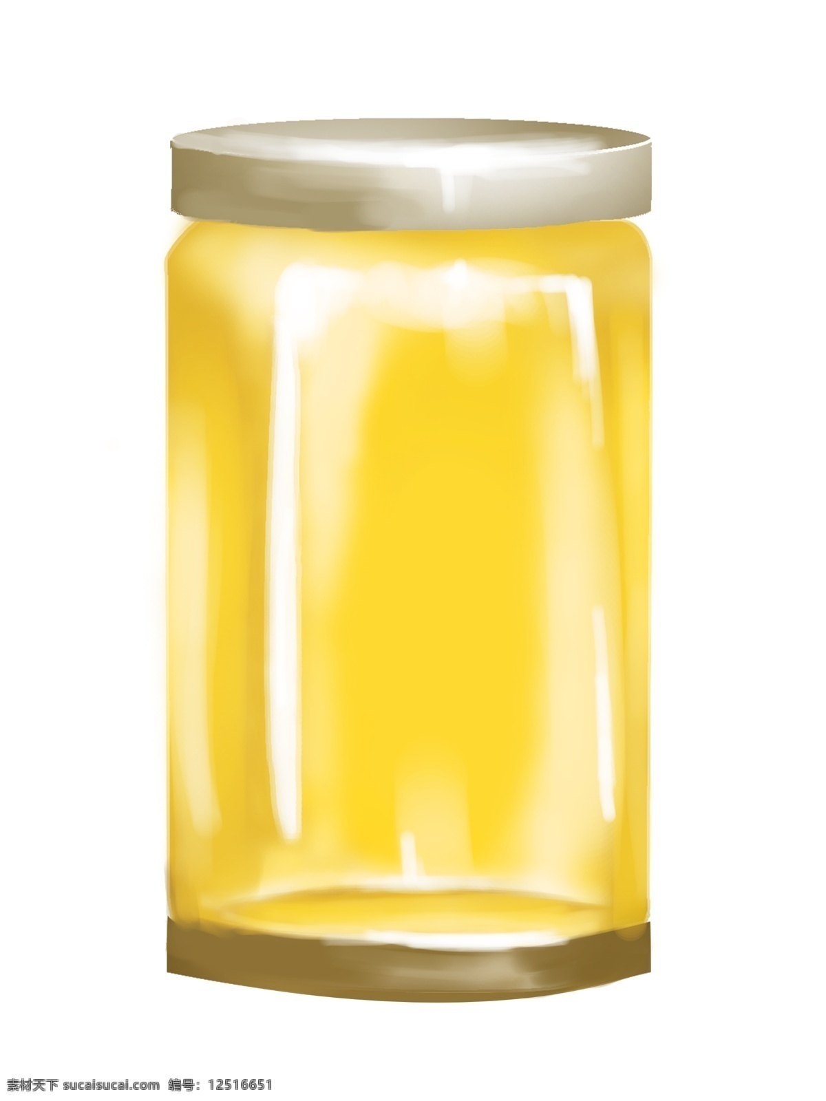 黄色 玻璃 罐子 插画 玻璃器皿 黄色罐子 黄色瓶子 玻璃容器 玻璃罐子 密封的罐子