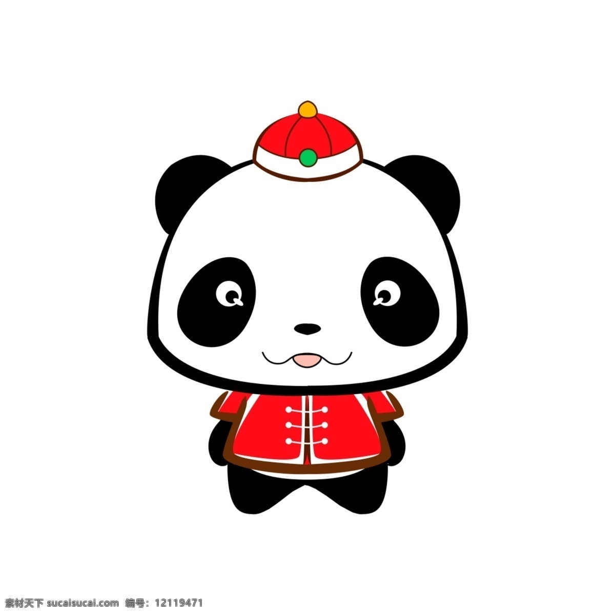 熊猫 中式 服 表情 包 表情包 可爱 红色 卖萌 中式服 表情设计